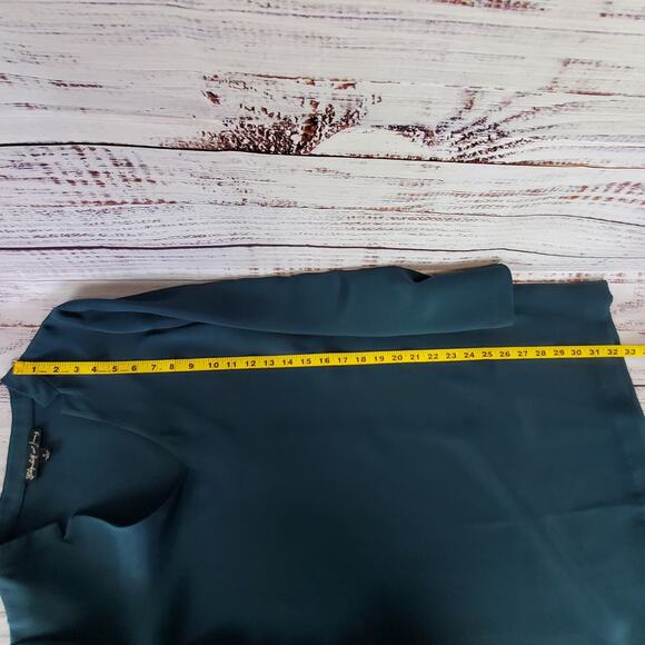 Elizabeth and James Silk Jade Green Brigette Dress Flare Sleeves Whimsy Fairy 4 - Picture 12 of 14